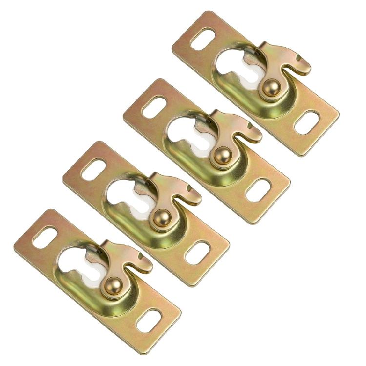 

4PCS Sliding Door Mounting Brackets High Strength Metal Construction Hanger Plates for Secure Overhead Track Assembly 1