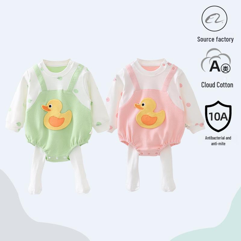 Popular Infant Spring/Autumn Bodysuit: Class A Outfits for Boys & Girls - Newborn Crawling Wear