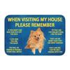 Please Remember Staffordshire Bull Terrier House Rules Doormat Mat Anti-Slip Kitchen Bath Living Room Entrance Rug Carpet