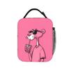Pinks Panthers Insulated Lunch Bags High Capacity Cartoon Reusable Thermal Bag Tote Lunch Box Work  Travel Food Storage Bags