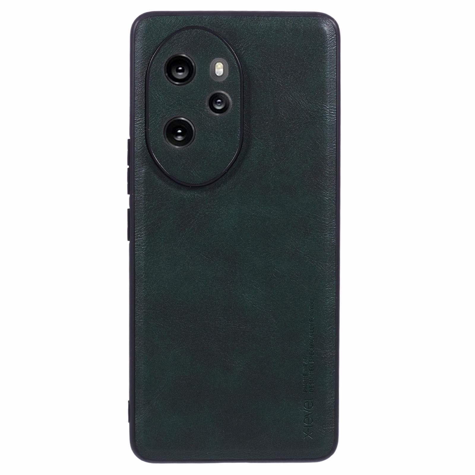 

Bojue-3 Series For Honor 100 Pro 5G Case PU Leather with PC Inner TPU Frame Phone Cover Midnight Green