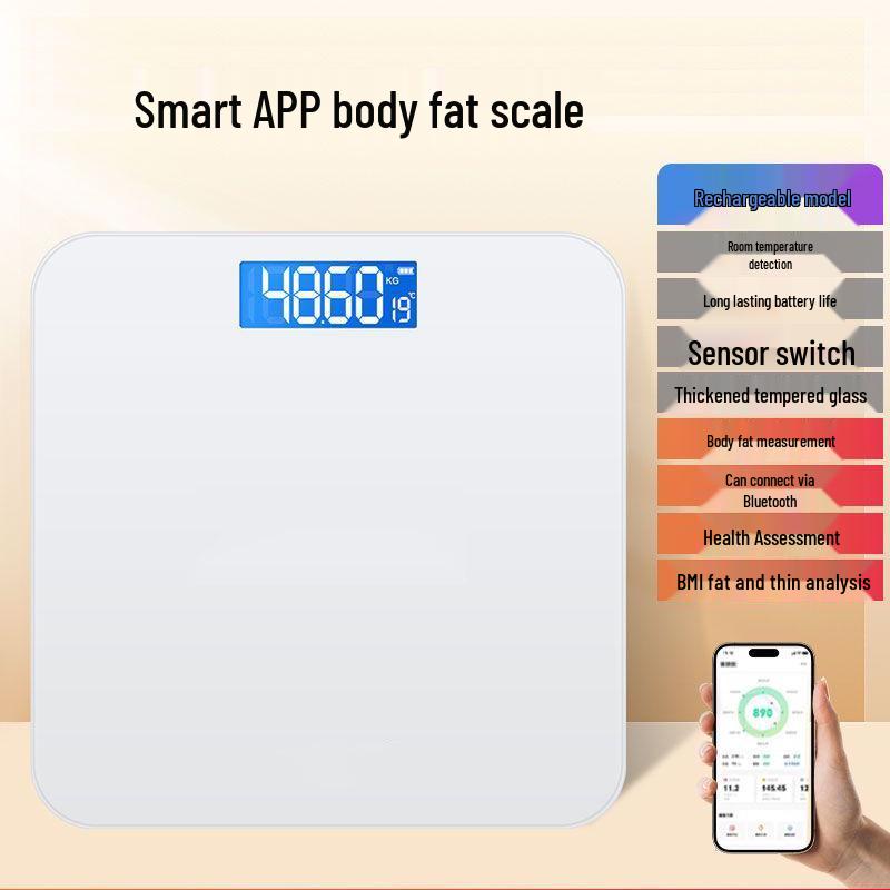 Compact Smart Body Fat Weighing Scale for Adults and Girls