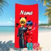 Customizable personalized beach towels Miraculous themed designs.Suitable for the beach, yoga, sports;ideal as beach accessories