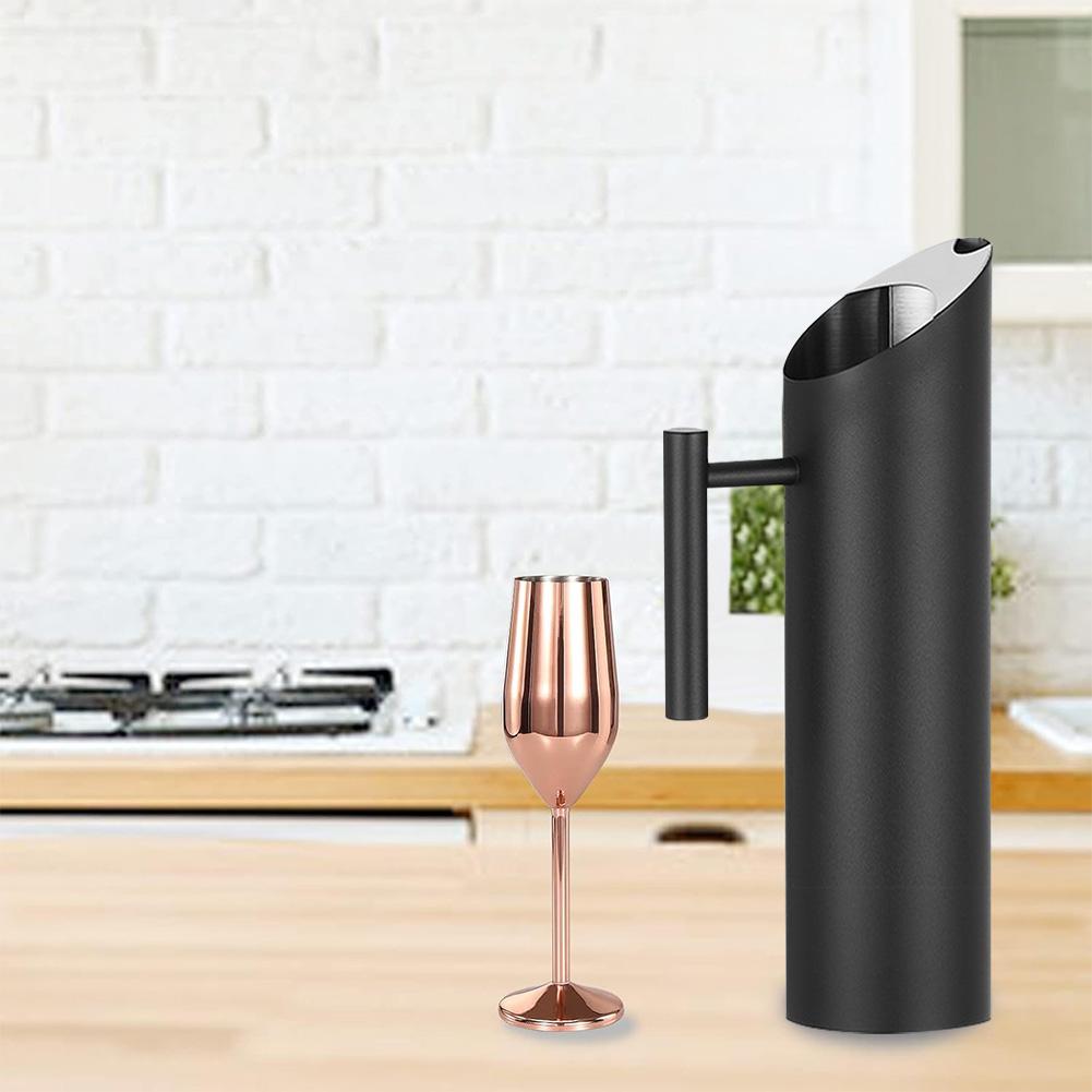 Edelstahl Wasserkrug Kaffeekannen Ergonomischer Griff Wasserkanne 1,5/2L Kaltgetränkekrug für Zuhause und Büro