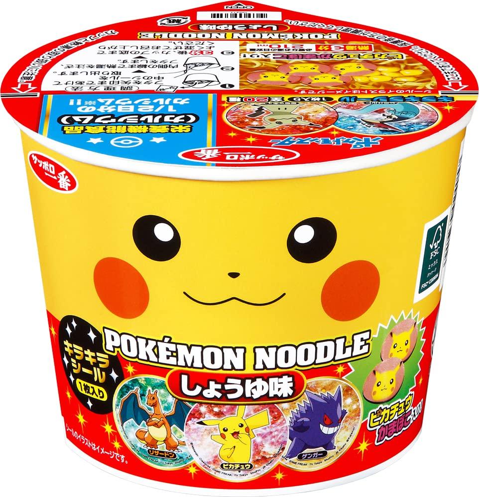Sapporo Ichiban Pokemon Soy Sauce 38g x 12 packs Noodles, Flavor,
