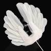 Angel Wings Feather Heart Cake Topper with Wire and Ostrich Feather Strip Decoration