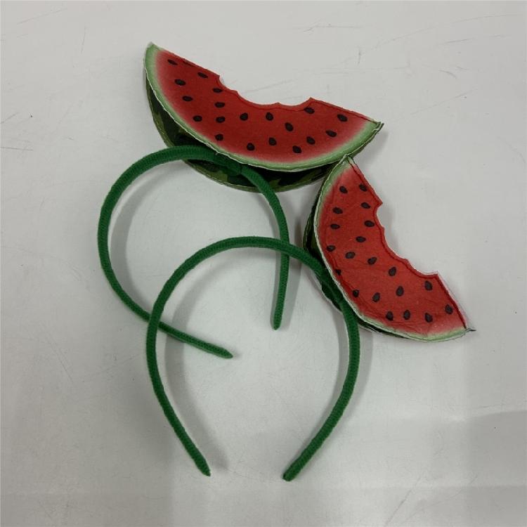 Hawaiian Fruit Headband Adjustable Watermelon Hairband for Dance Performers and Party Celebration Dressingup Props