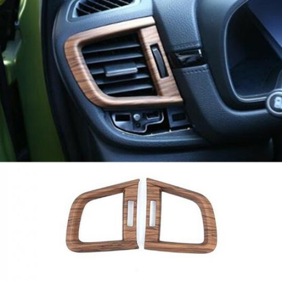 Peach Wood Grain 2X Side Air Outlet Vent Cover Trim For Honda CR-V CRV 2017-2022
