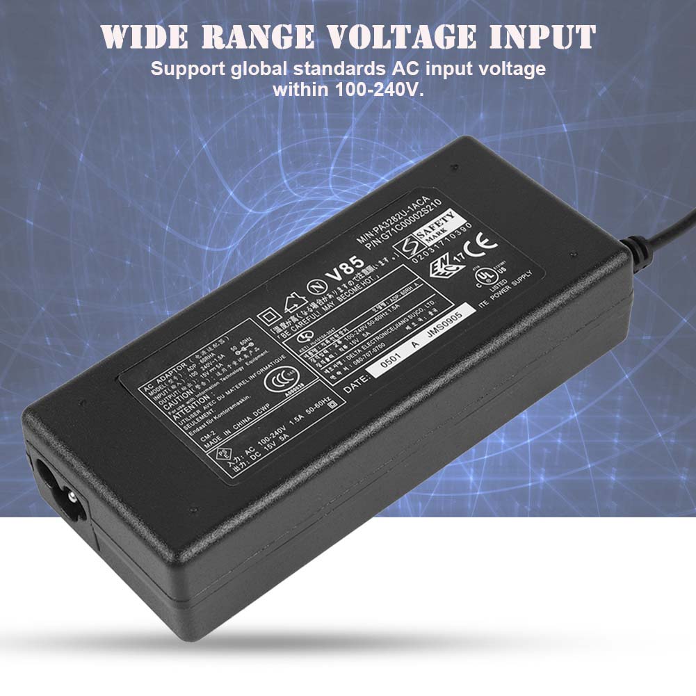 75W 15V 5A AC DC Power Adapter 6.3*3.0mm Laptop Replacement Charger for Toshiba Only Adapter