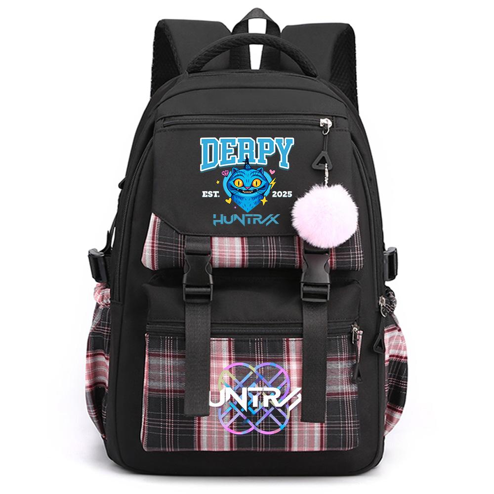 Cartoon Anime K-Pop Demon Hunters Printed Large Capacity Backpack for Teenger Student Bookbag Girl Boy Schoolbag Bookbag Women Waterproof Travel Bag
