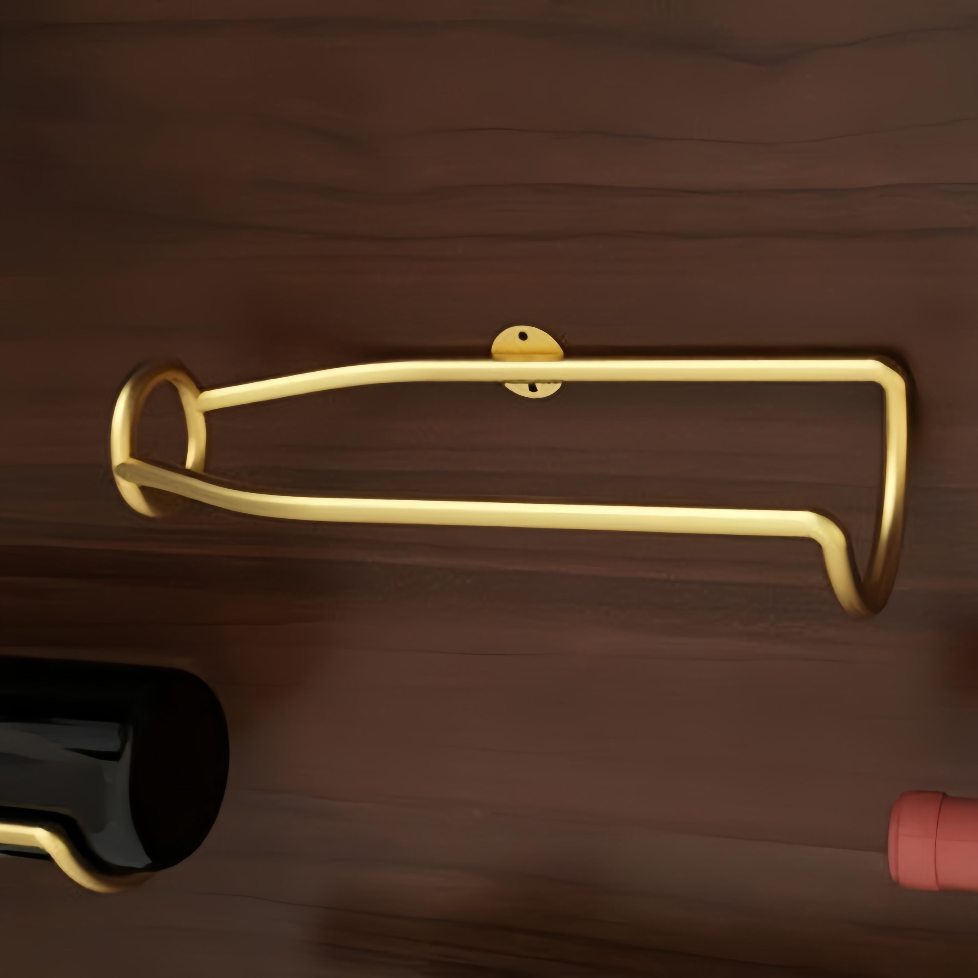 

Wall-Mounted Bar Wine Rack Holder Accessories Wine Cellar Beer Champagne Storage Display Iron Metal Support Shelf Bracket золотий