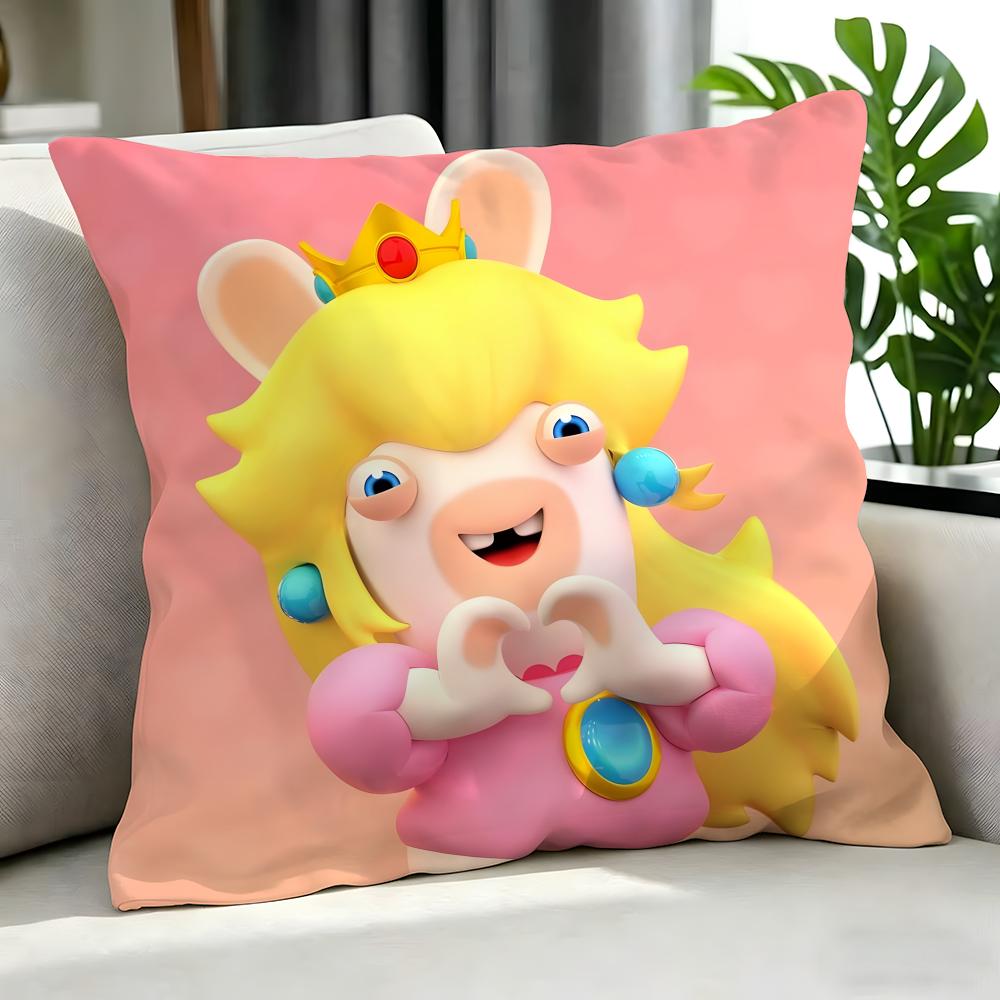 Cartoon Rabbids Invasion Cushion Cover Cushion Cover Set 4Pcs 50X50 45X45 40X40 Pillowcase Decorative Sofa Home Decor