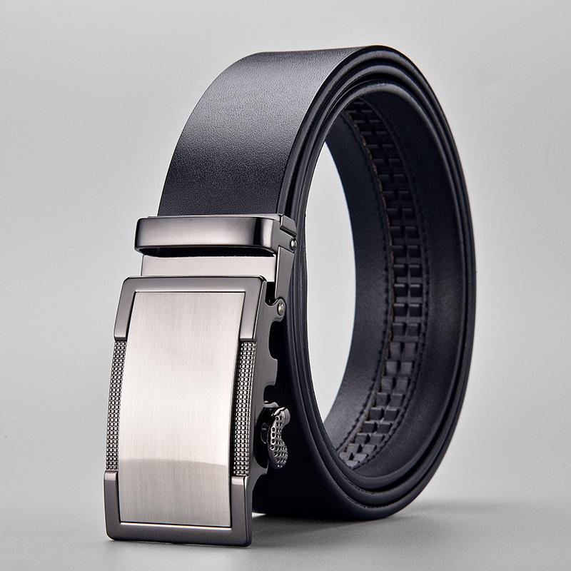 2022 Business Belt Men'S Second-Layer Cowhide Guangzhou Automatic Buckle Private Logo Belt