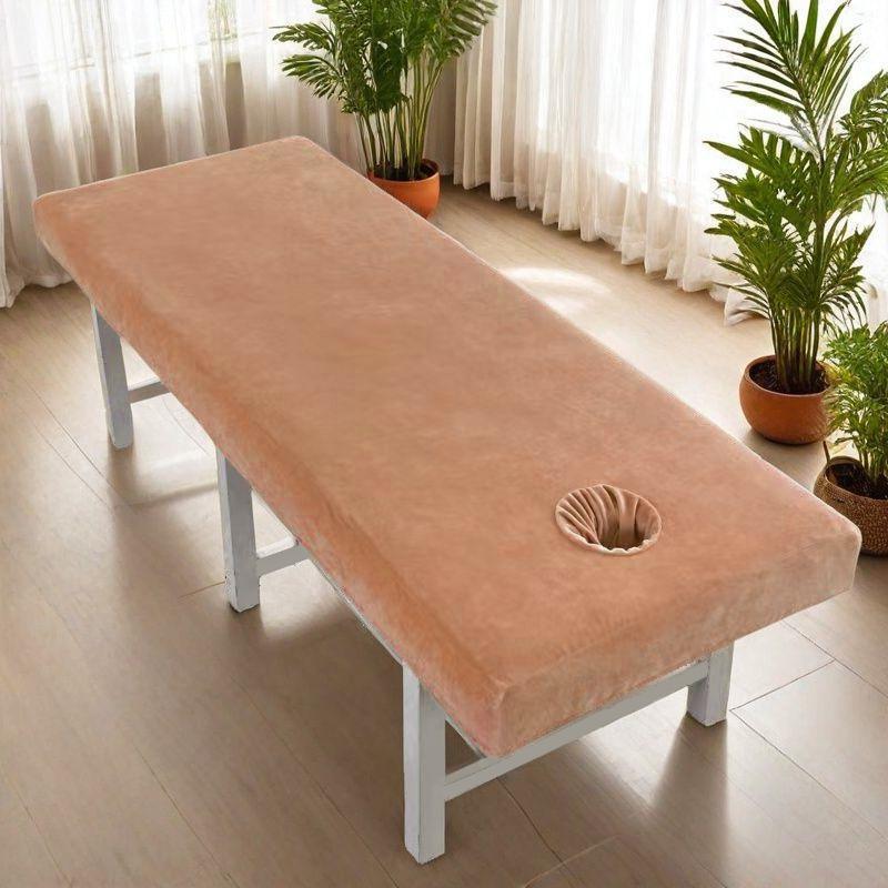 Kristall-Samt Spannbettbezug mit Loch für Massage-Therapie-Kliniken