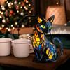 Solymall GlowKitty, Cat Lamp Stained Glass, Cat Lamp, Sherum Glowkitty, Stained Resin Night Light, Animal Lamps, 3D Cute Pet Led Table Lamps Gifts