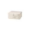 MUJI Soft Box, Small, 35cm (W) X 35cm (D) X 16cm (H), Polyester Linen, Rectangular, with Lid, Item