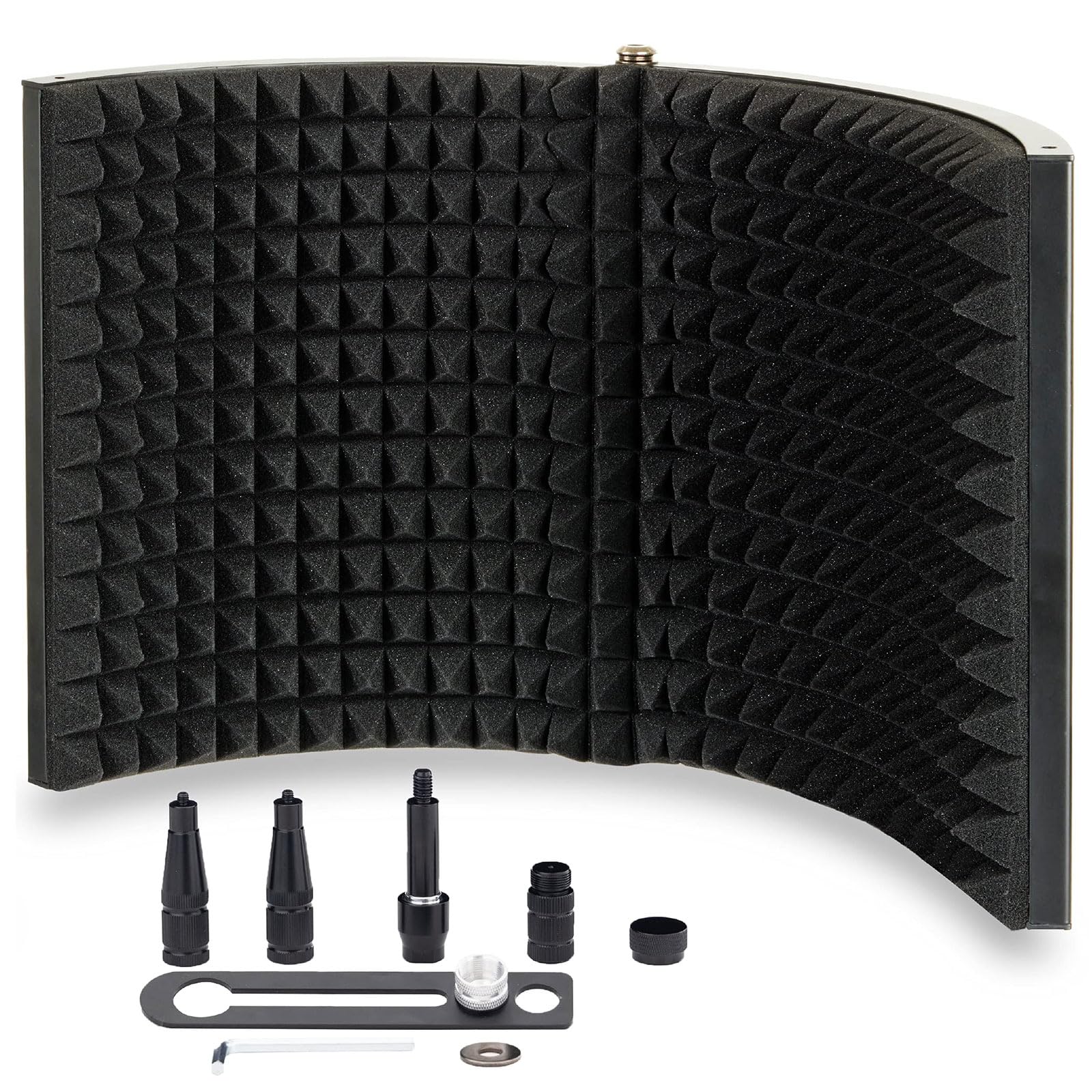 

Foldable Soundproofing Microphone Isolation Shield for Vocal Recording and Broadcasting (26cm x 11cm x 2 Sheets) Reflection Filter Microphone