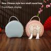 Chinese Style National Style Bag For Women  Versatile Niche Embroidered Messenger Bag Portable High-Capacity Round Bag
