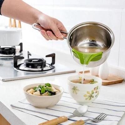 Imbuto in Silicone Utensili Piccoli da Cucina Anti-schizzo Vaschette di Scarico Bordo Rotondo Deflettore Imbuto Liquido Deviazione Zuppa Utensili da Cucina