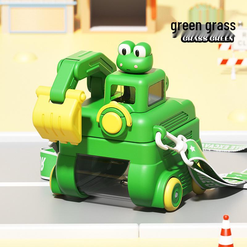 Baby Bus Car Children's Tritan Water Cup with Straw - High-Value Plastic Toy Cup