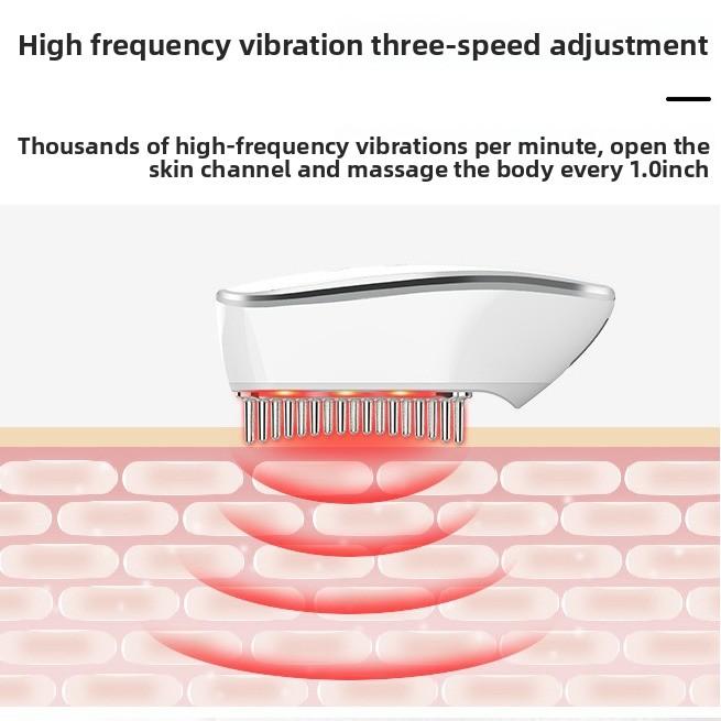 Peigne de Massage EMS Lumière Rouge Vibration Peigne à Cheveux Peigne de Massage Méridien Multifonctionnel Peigne de Massage Laser pour Cheveux