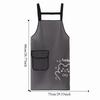 2PCS/SET with Pockets Kitchen Apron Sleeveless Design Oil Proof Apron Workwear Apron  Dining Work