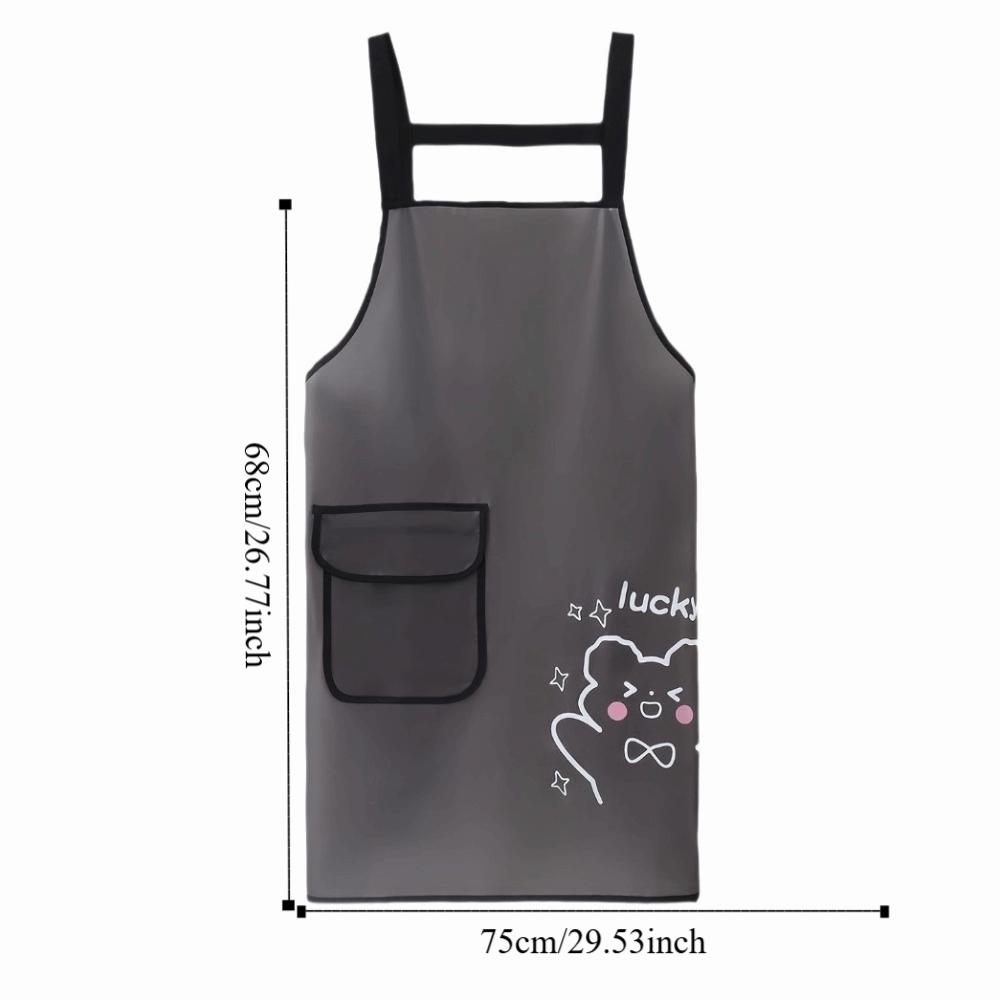 2PCS/SET with Pockets Kitchen Apron Sleeveless Design Oil Proof Apron Workwear Apron  Dining Work
