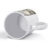 11oz White Ceramic Mug with Printed Areas on Both Sides, Durable Heat-Resistant Body for Office and Home Coffee Time
