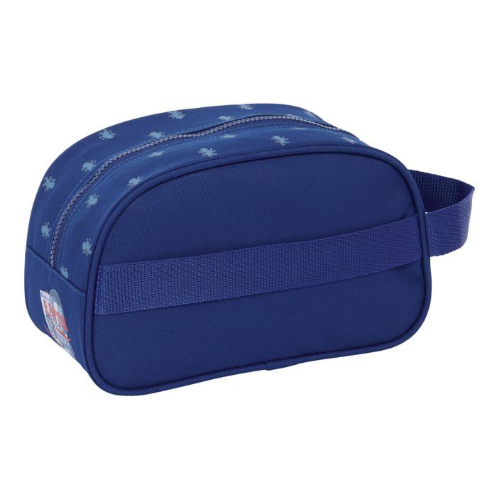 Trousse scolaire avec poignée - safta - 26x12x15 cm - Bleu Marine - Polyester - Fermeture éclair - Adaptable au chariot