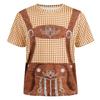 Oktoberfest Birra Bavarese T-Shirt Stampata 3D Germania Lederhosen Grafica T-Shirt Uomo Casual Streetwear Magliette Oversize Top