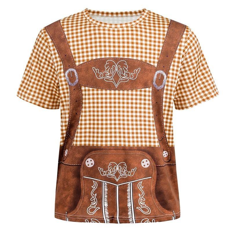 Oktoberfest Birra Bavarese T-Shirt Stampata 3D Germania Lederhosen Grafica T-Shirt Uomo Casual Streetwear Magliette Oversize Top