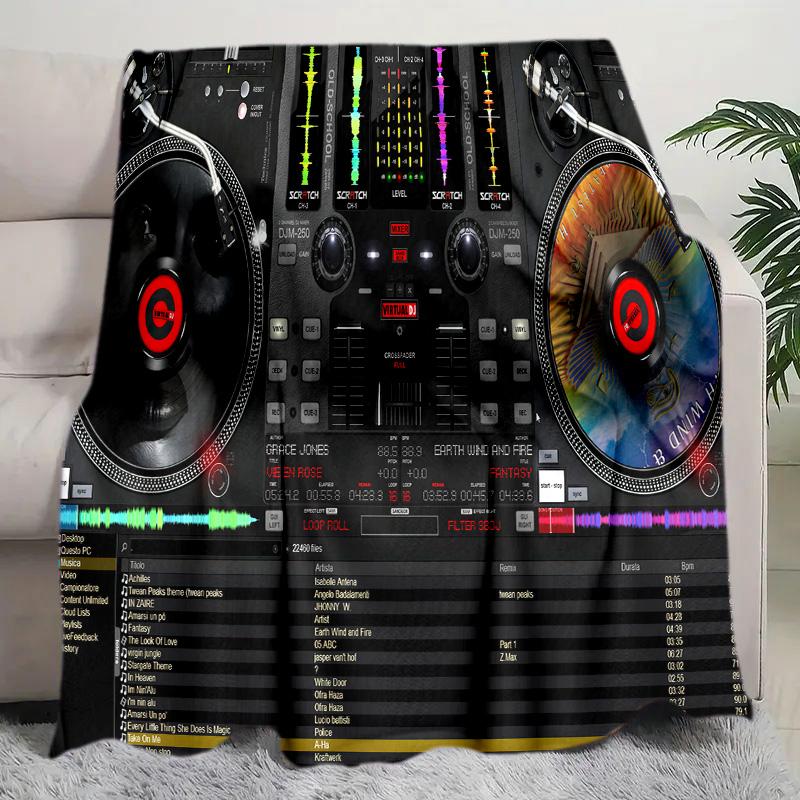 Dj Turntable Blanket Soft Comfortable All Seasons Perfect Sofa Office Naps Trips Birthday Gift Christmas Present