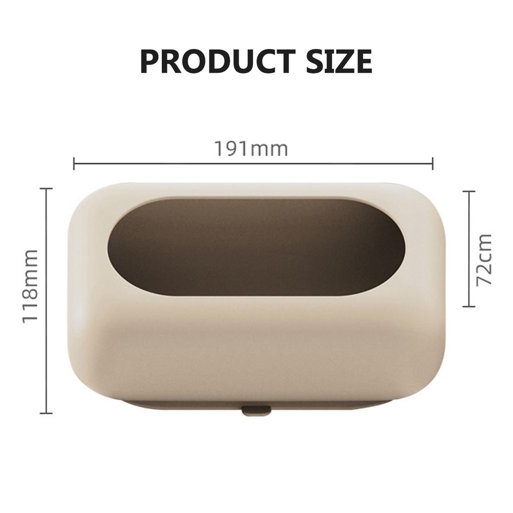 Portable Silicone Suction Cup Car Tissue Box Hole-Free Installation Hole-Free Installation Tissue Box For Bathroom Living Room