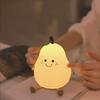 Lampada da notte in silicone a forma di pera. Lampada a forma di pera per bambini.