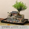 New Zen Bonsai Ornaments for Living Room or Office - Porcelain Micro-Landscape Decor for Bookcase and Desktop.