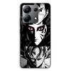 Phone Case - MANIACASE - Xiaomi Redmi Note 13 4G - TPU Silicone - Black and White - Anime Patterns