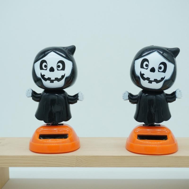 Halloween Solar Car Figurine Ornaments Ghost Festival Indoor and Outdoor Garden Party Decoration Day of the Dead