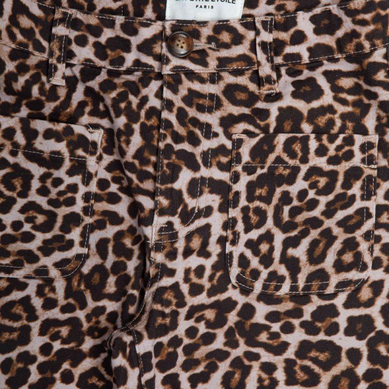Pantalon imprimé leopard sonny avec poches avant Femme LA PETITE ETOILE