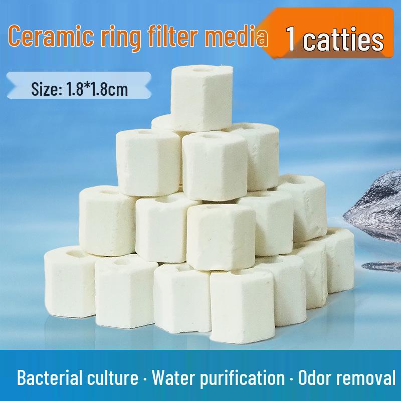 Oubai Nitrifying Bacteria Ceramic Rings & Quartz Balls for Fish Tank and Pond Filtration