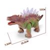 LED Light Up Walking Realistic Dinosaur with Roaring Sounds Electronic Toys Simulation Stegosaurus