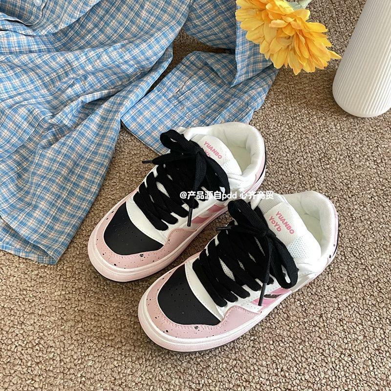 New spring bread shoes Korean dopamine board shoes women's versatile chic shoes platform