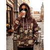 Women Fleece Hoodie Halloween Gothic Voodoo Doll Ghost Pumpkin Print Letter Graphic Drawstring Kangaroo Pocket Sweatshirt
