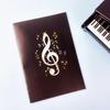 A5 Softcover Student Notebook with Music Pattern - Piano Notes & Creative Diary