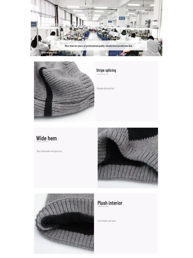 Pánský módní zimní pletený nákrčník/šála ze směsi vlny