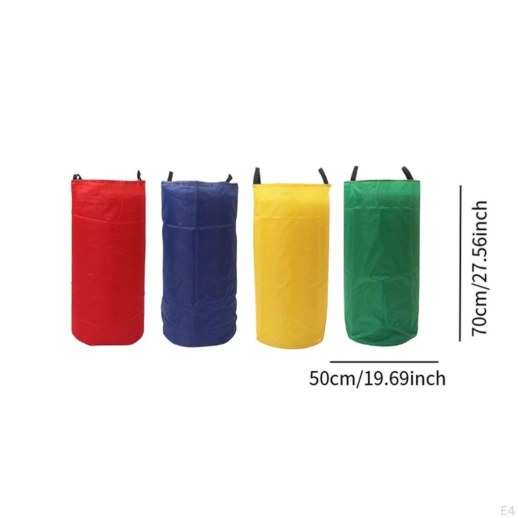 4 Stück Kartoffelsackhüpfen Säcke Sporttag Spiele Bunt für Kinder und Erwachsene Hüpfen