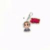 7 Stück BTS Niedliches Cartoon Anzug Doppel-Anhänger Schlüsselanhänger, Bangtan Boys Cartoon Figur mit Namensschild Schlüsselanhänger, Kpop ARMY Fans Tasche Anhänger