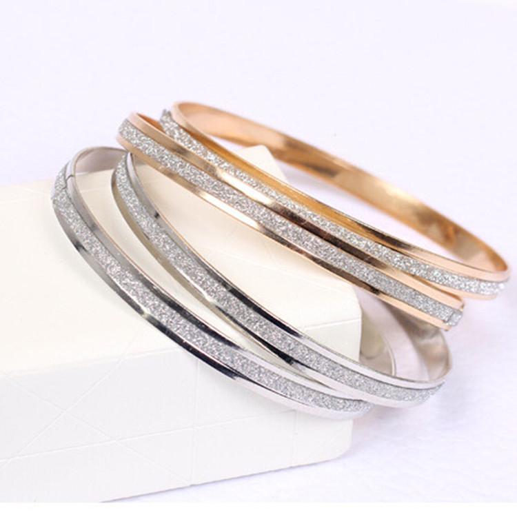 The New New Korean Fashion Single Round Frosted Rose Gold Bracelet Women New Product Launch Gifts (single Price)
