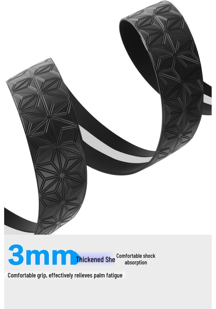 Pusley Chrysanthemum Leather-Texture Handlebar Tape: Solid Color, Comfortable, Wear-Resistant, Non-Slip, Shock-Absorbing, Sweat-Wicking, Ultra-Light.