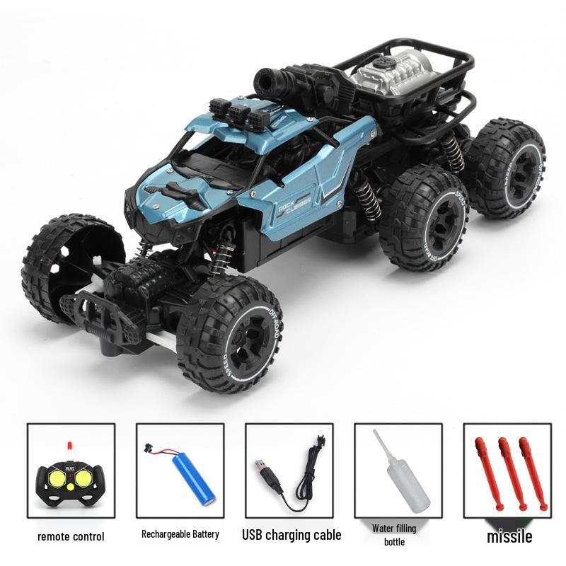 Remote Control Car for Kids: Cool Spray, Climbing Alloy, Rechargeable, Electric 4WD with Lights, Gift-Ready.