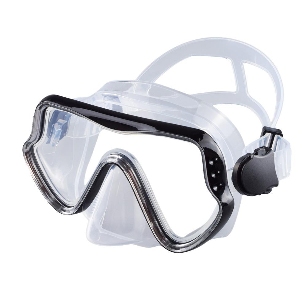 Large Frame Diving Goggles Silicone Snorkeling Mask